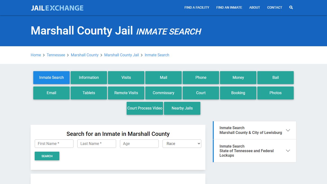 Marshall County Jail, TN Inmate Search: Roster & Mugshots - Jail Exchange